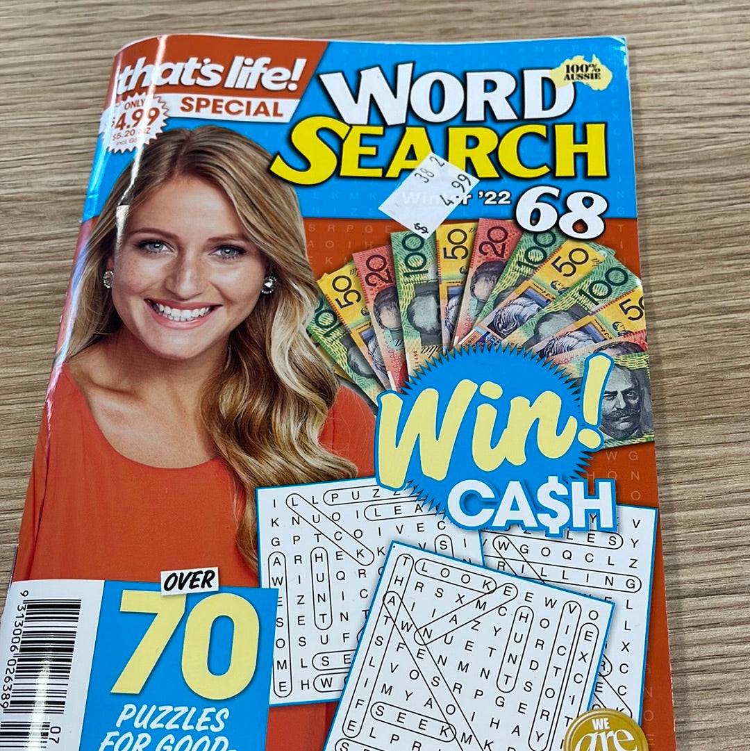 WORD SEARCH THATS LIFE Perth Vinyl Supplies