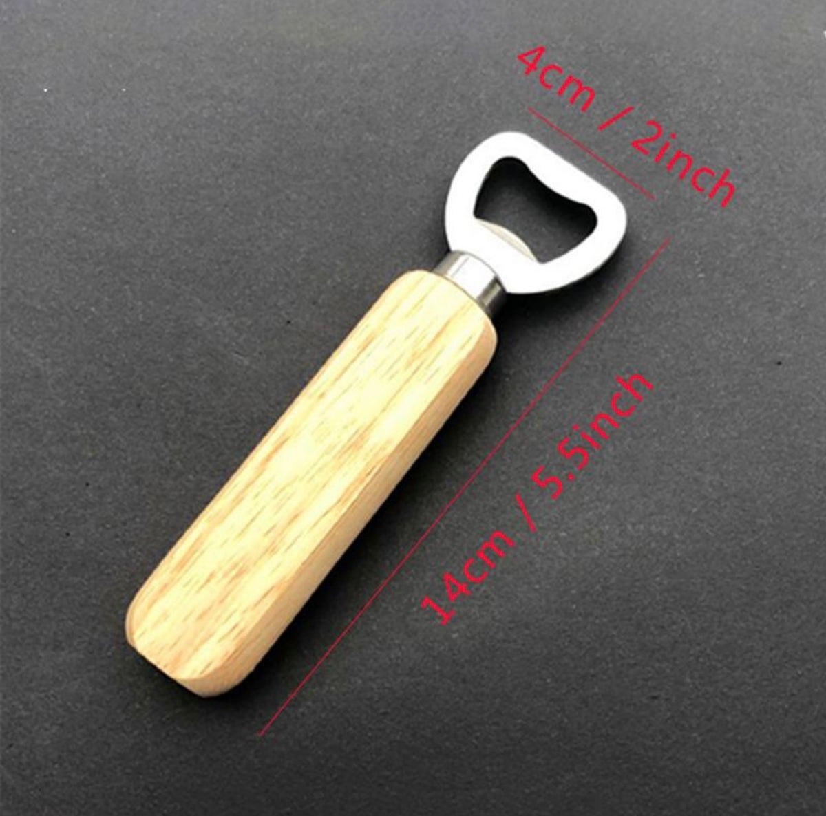 BOTTLE OPENER WOODEN HANDLE Perth Vinyl Supplies