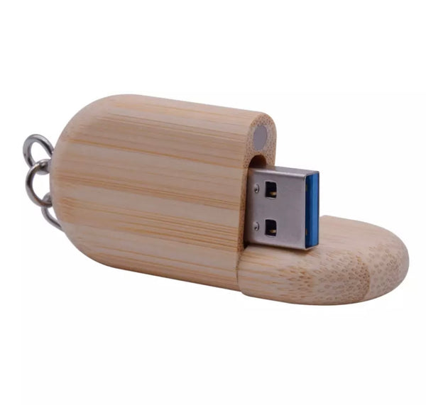 WOODEN USB KEYCHAIN 32GB