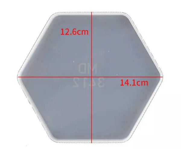 RESIN MOULD HEXAGON COASTER