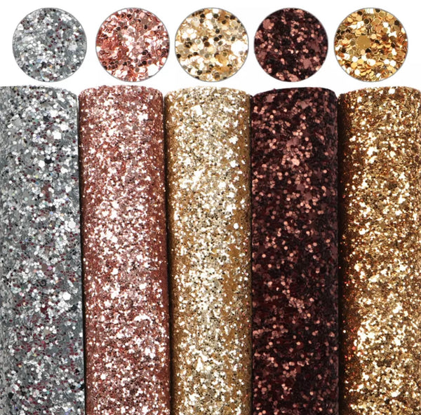 FAUX CHUNKY GLITTER A5 SET L 5pc