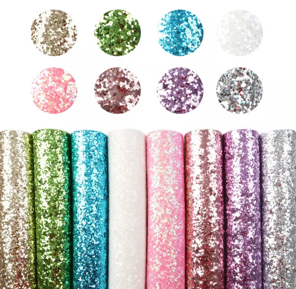 FAUX CHUNKY GLITTER A5 SET A 8pc